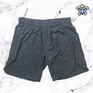 MENS LAYER 8 GRAY DOT DESIGN ACTIVEWEAR SHORTS SIZE XL ATHLETIC STREETWEAR